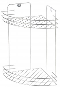 Полка для ванной угловая 2-х ярусная Vento 19*19*30см, хром. металл, 310846 Рыжий Кот