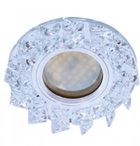 Ecola DL1661 MR16 GU5.3 св-к  Стекло Круг со стразами зеркало/Хром 42x95 FE16RNECB