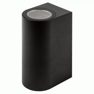 Uniel св-к св/д уличный накладной под лампу 2xGU10 2х6W 68x150x92 черный UUL-P52A 2х6W/GU10 BLACK
