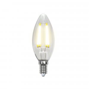 Uniel Air свеча E14 6W(610lm 360°) 3000K 2K филамент прозр 35x100 LED-C35-6W/WW/E14/CL