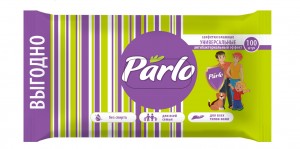 Влажные салфетки универсальные для всей семьи 100шт антибактериальные PARLO