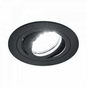 Feron св-к встр. MR16 G5U.3 круг черный металл поворотный 92x92x25 DL2811 40528