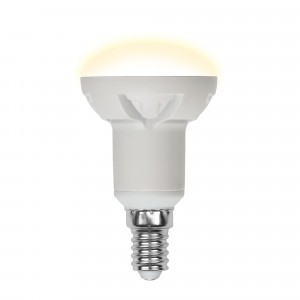 Uniel R50 E14 6W(550lm 120°) 3000K 3K матовая 50x87 термопл. LED-R50-6W/WW/E14/FR PLP01WH