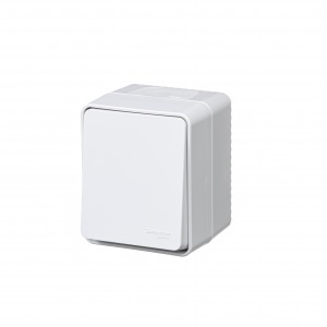 Schneider AtlasDesign Profi54 выкл. ОУ 1 кл. бел. (пл.осн., IP54, IK08) (12!) ATN540111