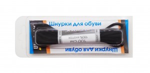Шнурки 100 см. круглые средние с пропиткой ЧЕРНЫЕ Штрих, арт.91881321
