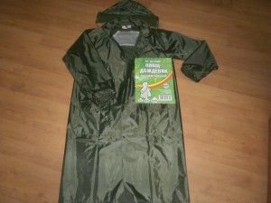 Дождевик (плащ на кнопках) XXXL (№7) нейлон, зеленый, синий, черный, AST (шк4620754101219)