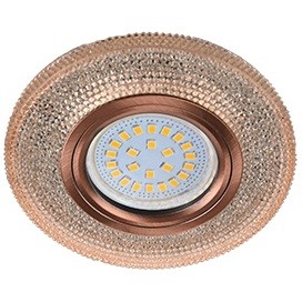 Ecola LD7069 MR16 GU5.3 св-к Круг "Модерн" подсветка 4K Св-зол/Черн.медь 25x95 FL16PMEFB