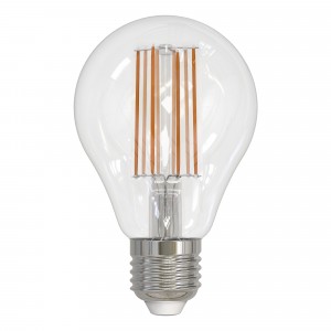Uniel Sky ЛОН A70 E27 17W(1800lm 360°) 3000K 2K филамент прозрачная 67x116 LED-A70-17W/3000K/E27/CL