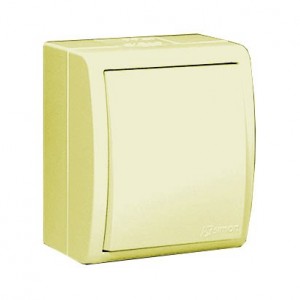 Simon 15 Aqua выкл. ОУ 1 мест. 1 кл. сл.кость (поликарб. осн., IP54) 1594101-031