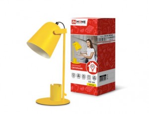 ASD/inHome св-к настольный СНО 16Ж 40W E27 с органайзером, металл/желтый (коробка) 5901