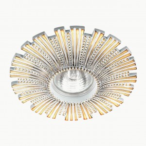 NOVOTECH 370325 NT17 236 бел./зол. встр. декор. св-к GU5.3 50W 12V PATTERN D140
