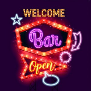 Innova FP00285 Картина на холсте с LED подсветкой "Welcome Bar", 40x40 см (6/162) 2857