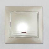 Lezard Мира выкл. СУ 1 кл. 10А (инд.) перламутр (корпус PC) 701-3030-111