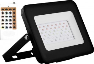 Feron прожектор св/д LL-612 2835SMD 30W RGB с пультом ДУ AC220V/50Hz IP65, черный 29702