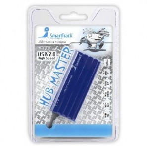 Концентратор USB 2.0 Smartbuy 4 порта Blue, скорость передачи данных до 480 мб/с (SBHA-6810-B)
