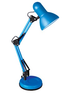 Camelion KD-313 C06 св-к настольный 60W E27 металл синий металлик