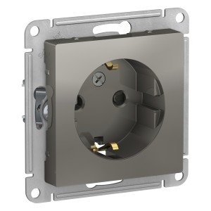 Schneider AtlasDesign мех. роз. СУ 1 мест. сталь (пл.осн., земля, штор.) ATN000945 (5!)