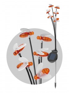 КОСМОС св-к на солн.батарее "6 пчелок" 6 LED, (акк.R6 Ni-Mg 600MAh) h=66см IP44 KOC_SOL114