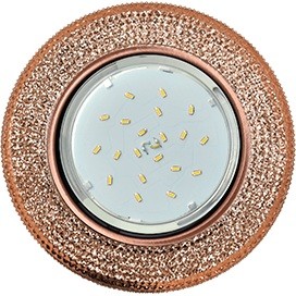 Ecola GX53 H4 LD7069 св-к Круг "Модерн" подсветка 4K Свет-зол./Черн. медь 35x125 FL53PMEFB