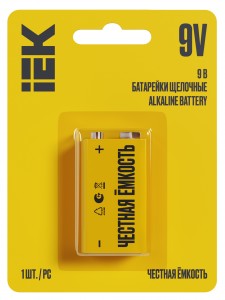 Э/п IEK Честная ёмкость 6LR61/9V BL1 ABT-6LR619V-OP-L01