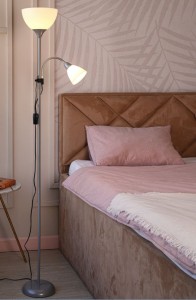 Artstyle HT-759 S св-к напольный торшер E27 100W/E14 40W h=1780, металл, серебро