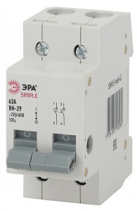 ЭРА SIMPLE Выключатель нагрузки (мини-рубильник) ВН-29 3P 25А -mod-64 3357