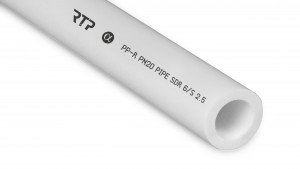 РосТурПласт Труба PP-R PN 20 DN 20х3,4, полипропилен,длина 2м,ГОСТ(25шт-50м/цена за м),белый,10302
