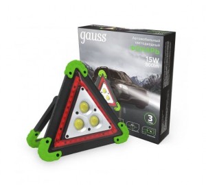 Gauss Фонарь автомобильный 15W 800Lm акк. Li-ion 2400mAh GF802