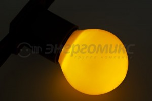 Лампа накал. Neon Night шар G45 E27 10W желтая матов. (д/гирлянды "Белт Лайт") 401-111