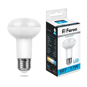 Feron R63 E27 11W(900lm) 6400K 6K матовая 100x63, LB-463 25512