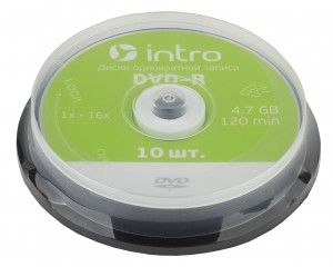 _СНЯТО DVD-R INTRO 16х БОКС 10 шт