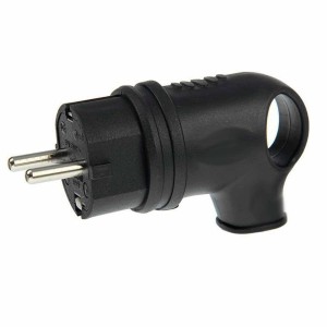 Lezard вилка угловая с кольцом каучук 2Р+РЕ 1х16А 220-240V 106-0400-0109
