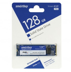 Накопитель M.2 2280 SSD Smartbuy Stream E13T Pro 128GB TLC NVMe PCIe3