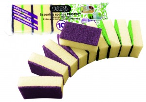 Губка для посуды Protect (10шт/уп) цена за уп, 9*6*3см 3401 York Prestige