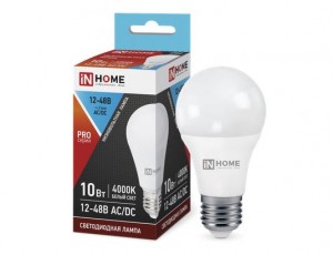ASD/InHome лампа св/д ЛОН низковольтная A60 E27 12-48V 10W(900lm) 4000К 4K 112x60  LED-MO-PRO 8032