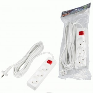 Uniel Ultra сет.удлинитель ПВС 2x0.75 3 роз. 7м 10A белый S-CU3-7B WHITE UL-00009997
