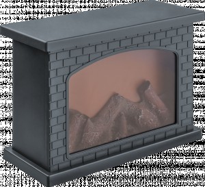 Navigator св-к св/д декоративный камин 3АА/5В 1А 280x120x200 черный пластик/стекло NSL-07 93214