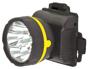 Ultraflash фонарь налобный "эконом" 909LED5 (3xR6) 5св/д 0.8W, черный/пластик, поворот. отражат.