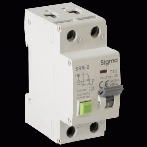 SIGMA Electric дифф. автоматический выкл. АВДТ SRM-2 С16 30мА, тип AC, 6кА SRM2016030