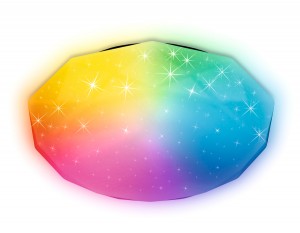 Ambrella св-к св/д управл. люстра 80W(6000lm) RGB 2K-4K-6K D500x90 пультДУ бел звезд.неб(Almaz)FF418