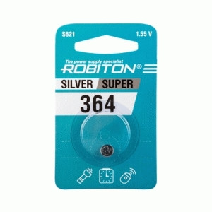 Э/п ROBITON SUPER R-364-BL1 364 (S621) BL1 cеребряно-цинковый часовой, 1,5V, 20мАч, 6,8х2,15мм