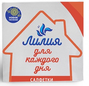 Салфетка бум. Лилия 50л. (1сл.) 24*24