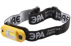ЭРА фонарь налобный GA-801 Практик 3W(145lm) COB Li акк.300mAh красн.реж. microUSB шарнир,4режима BL