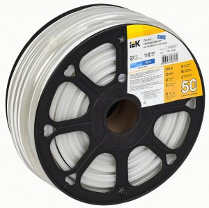 IEK неон гибкий 220V 450lm/m IP67 120led/m сеч9x16 цена за бухту, 50м LSR5-7-120-67-0-50