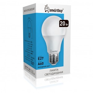SmartBuy ЛОН А60 E27 20W(1200lm) 6000K 6K 110x60мм SBL-A60-20-60K-E27