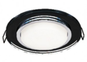 Ecola GX53 H4 5310 св-к Стекло Круг хром-черный 38x126 FP53RNECH
