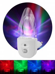ЭРА ночник св/д детский NN-618 0.5W RGB пластик, белый, 220V, фотосенсор NN-618-LS-W