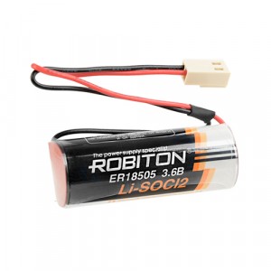 Э/п Robiton ER18505-HU2 с коннектором, 3,6V 3600 mAh Li-SOCL2 тип коннектора HU2