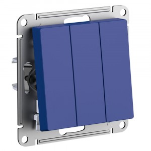 Systeme Electric AtlasDesign мех. выкл. СУ 3 кл. аквамарин (пл.осн.) ATN001131 (5!)