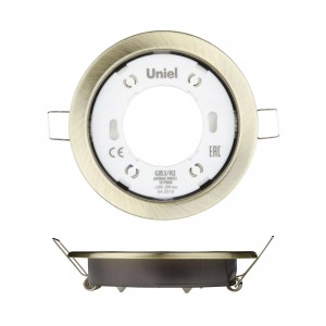 Uniel GX53/H2 св-к встр. 20x100 античная бронза (кратно 10!) ANTIQUE BRASS 10 PROM